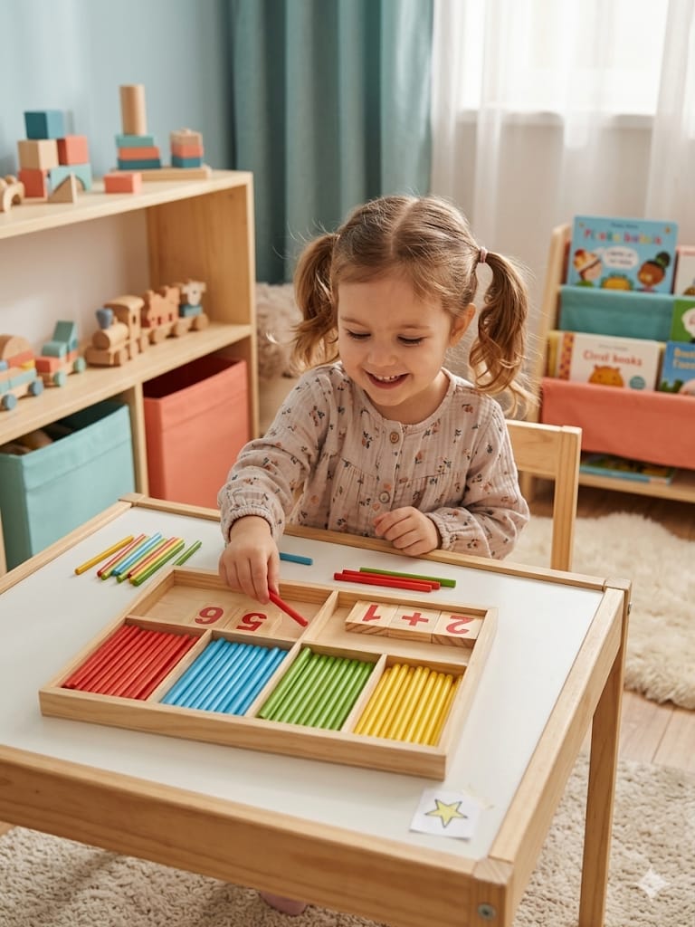 Gioco Montessori  per imparare a contare