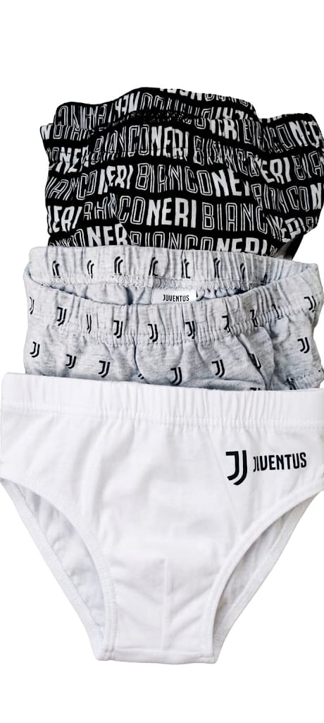 TRIS 3 Paia d Slip Juventus Bambino 4/5 Anni