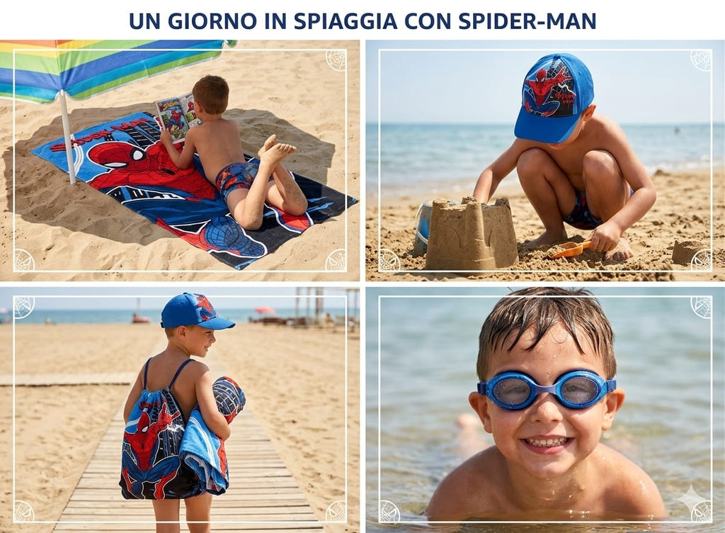 Telo Mare Spider-Man Set 4 pezzi